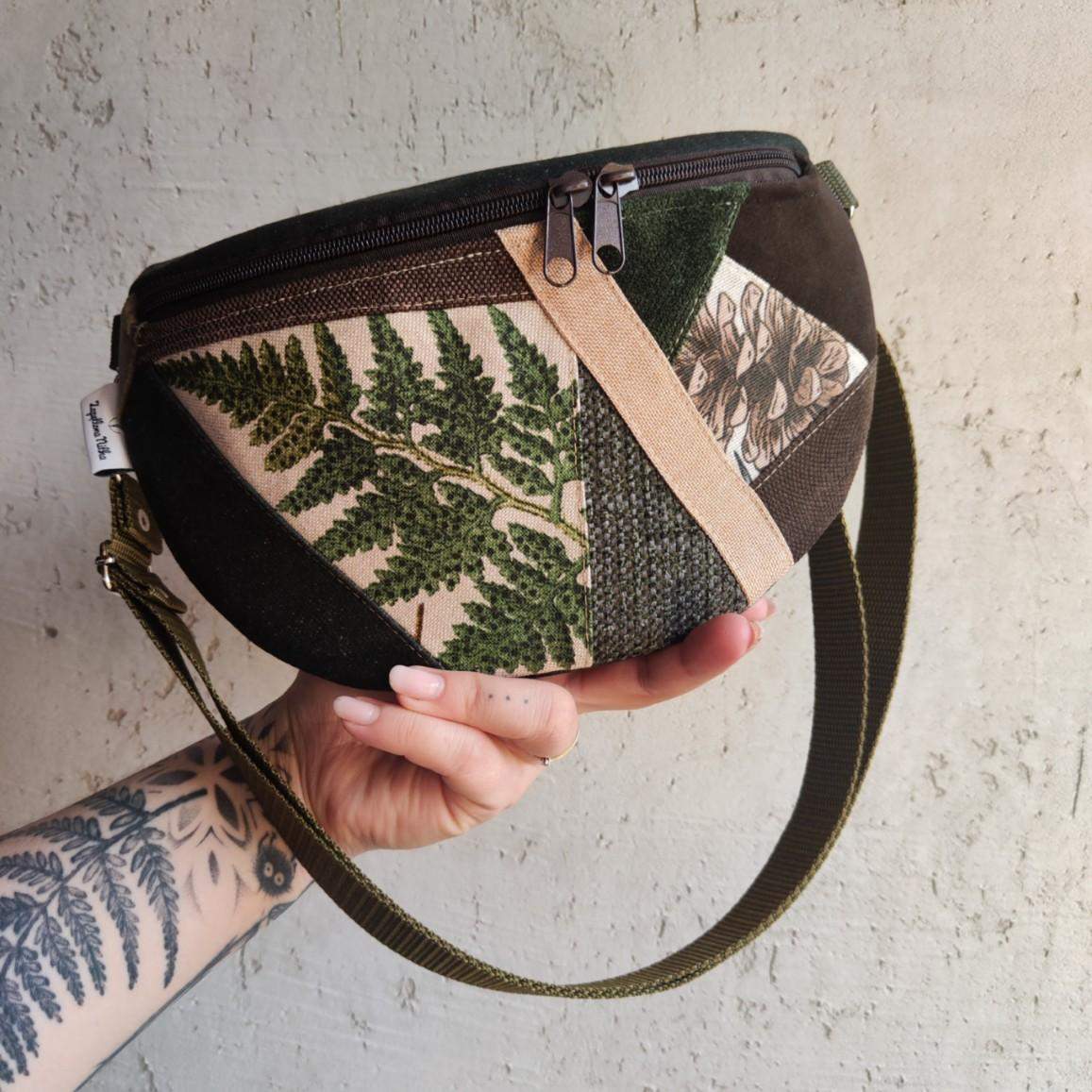 NERKA PÓŁKSIĘŻYC LIŚĆ PAPROCI SZYSZKA 